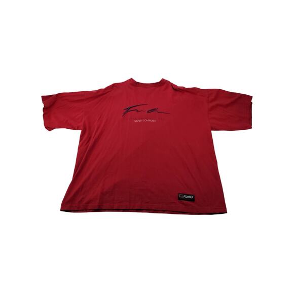 Mens Fubu The Collection Quality Controlled T Shirt Size XXL 2XL Red 3D Logo - Picture 1 of 11